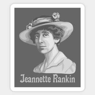 Jeannette Rankin Portrait and Quote Sticker